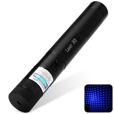 Laser 303 5mW 405nm Zoomable 18650 Purple Laser Pointer Starry Light Pen for Burning Matches (BLUE) (Intl)