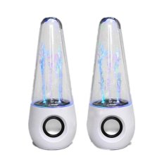 LED Water Dance Computer Speakers White