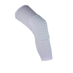 Leg & Knee Guard Long Sleeve Protector Gear Honeycomb Pad Sports Crashproof Elastic Fitness Antislip White & Xl - INTL
