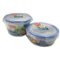 Lion Star Kotak Makan Lunch Box Set Bulat 750ml + 500ml