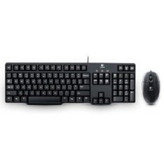 Logitech Keyboard PS2 + Mouse USB Original MK100 - Hitam