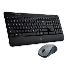 Logitech Keyboard Wireless Desktop MK 520r Dan Mouse - Hitam