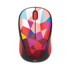 Logitech M238 Wireless Mouse - Motif Segi Merah