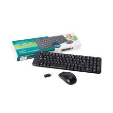 Logitech MK 220 Logitech Wireless Combo Keyboard & Mouse - Hitam
