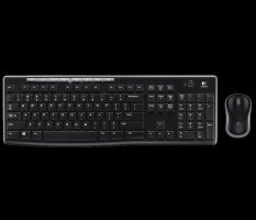 Logitech Wireless Keyboard Mouse Combo MK270 - Hitam
