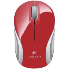 Logitech Wireless Mini Mouse M187 - Merah