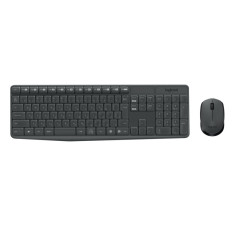Logitech Wireless MK235 Combo Keyboard + Mouse - Hitam