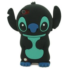 louiwill Black Lilo and Stitch with Movable Ears Silicone Rubber Soft Case for Apple IPod Touch 5 - INTL