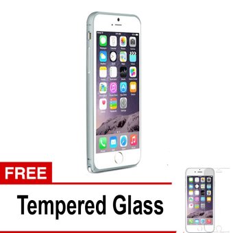 mei slim metal bumper untuk iphone 6 6s 4 7 silver gratis tempered glass lazada mei slim metal bumper untuk iphone 6 6s 4 7 silver gratis tempered glass lazada