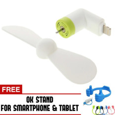 Lucky - Kipas Angin Portable Iphone 5/6/6 plus/ipad air - Mini USB Fan + Gratis OK Stand