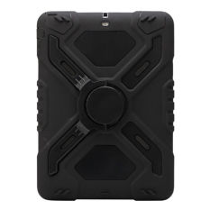 Luxury Silicone Rubber Armor Back Cover Heavy Duty Shockproof Protective Hard Case For Apple iPad mini 2(Black) - Intl