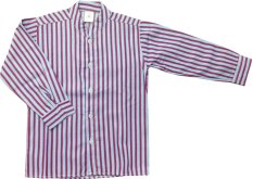 MacBear - Baju Koko - Kemeja Tangan Panjang - Motif Salur - Ungu