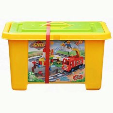 Mainan Edukasi Fire Engine Block 40 pcs Container Kuning