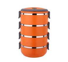 Market Soul Lunch Box / Kotak Makan / Bekal / Rantang 4 Susun Stainless 2800ml - Orange