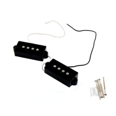 MEGA 2Pcs 4 String Noiseless Pickup Black for Precision P Bass Replacement (Intl)