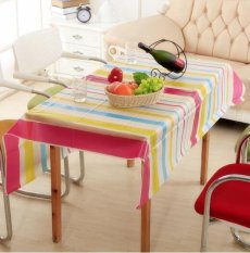 Mega Home - Taplak Meja Anti Air Motif SALUR STRIPES bahan PEVA