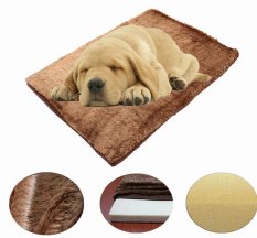 Memory Foam Dog Bed With Removable Cover Bed Pet Brown Extra Large Soft - Intl