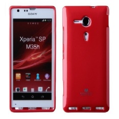 Mercury Jelly TPU Soft Case Sony Xperia SP Casing Cover - Pink Tua