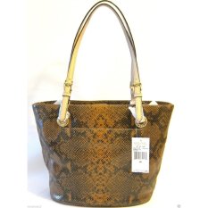 Michael Kors Assorted Grey Python Leather Jet Set Item Medium Tote IFS000138689 (Intl)