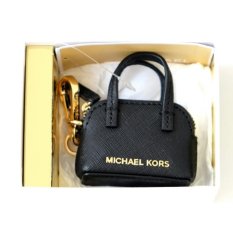 Michael Kors Cindy Leather Key Fob (Black)