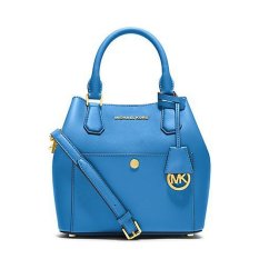 Michael Kors Greenwich MEDIUM Saffiano Leather Satchel HERITAGE BLUE NAVY IL4R102247D (Intl)
