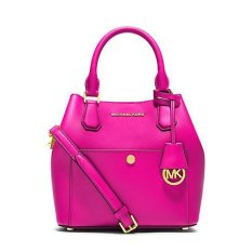 Michael Kors Greenwich Medium Saffiano Leather Satchel Raspberrymandarin I5ENM6O0W7V (Intl)