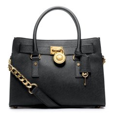 Michael Kors Hamilton Black Saffiano Leather Satchel IFS0005198 (Intl)