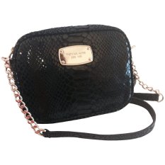 Michael Kors Hamilton Sm Crossbody Black Python Embossed Leather IFS00068373 (Intl)