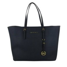 Michael Kors Jet Set Travel Tote Gold Hardware - Hitam