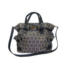 Michael Kors Large Gansevoort Tote Monogram Jacquard And Leather Beige And Black IFS000133013 (Intl)