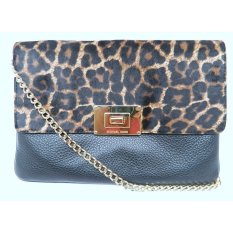 Michael Kors Large Sloan Cheetah Natural Leather Clutch Handbag IFS000127687 (Intl)