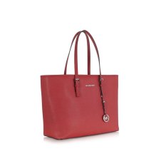 Michael Kors Medium Jet Set Travel Tote Multifunction Scarlet Red Leather IFS000127487 (Intl)