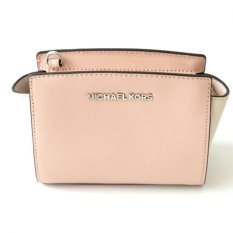 Michael Kors Mini Selma Colorblock Messenger - Ballet-Ecru-Taupe