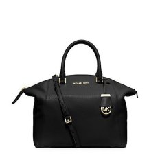 Michael Kors Riley Large Pebbled-Leather Satchel BLACK I1Q7J8YJE7M (Intl)
