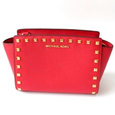 Michael Kors Selma Studded Medium Messenger - Chili