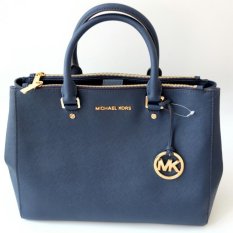 Michael Kors Sutton Large Satchel - Navy