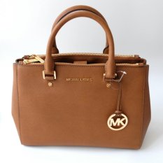 Michael Kors Sutton Medium Saffiano Leather Satchel - Luggage