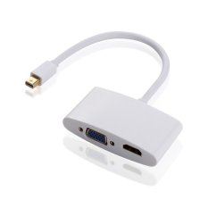 Mini Display Port DP to HDMI VGA Dual Converter Adapter Cable for Apple MacBook Pro- Intl