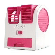Mini Fan USB Air Conditioning Portable 2 Fan - Merah muda