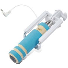 Mini Pocket Selfie Stick Folding Handheld Self Monopod Blue for iPhone 6 plus 5 5s 4s Xiaomi Huawei Samsung Andriod- Intl