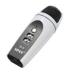 Mini Portable Handheld Microphone Karaoke Player Home KTV for iPhone iPad PC White (Intl)