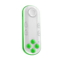 Mini Portable Wireless Bluetooth 3.0 Game Gamepad Remote Controller Shutter for iOS Android PC System 3D VR Glasses Mobile Phone Tablet PC White + Green - Intl
