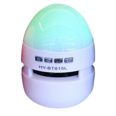 Mini Portable Wireless Bluetooth Speaker Amplifier Colorful lights BT815L White - Intl