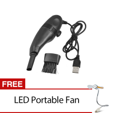Mini Vacuum Cleaner - Hitam Free LED Portable Fan