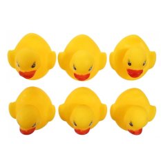 Momo Mainan Bebek Kantong Ages 3+ - Mainan Bebek Mandi - 6 Pcs
