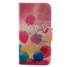 Moonmini CPU Leather Case Flip Stand Cover for Apple iPhone 4 4s - Make Your Dreams Vintage (Multicolor) (Intl)