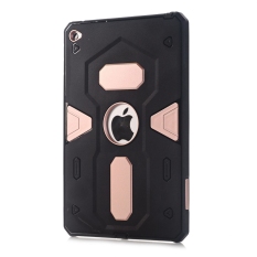 Moonmini Hybrid Full Body Armor Hard PC + Soft Silicone Shockproof Back Case Cover for Apple iPad Mini 4 (Pink)