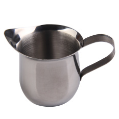 New Stainless Steel Coffee Shop Small Milk Cream Waist Shape Cup Jug 8 OZ