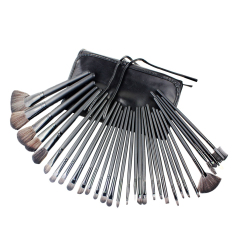 niceEshop 32 Pcs Professional Cosmetic Makeup Brush Set Kit with Synthetic Leather Case Black