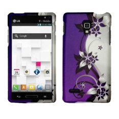 niceEshop Vine Pattern Snap On Rubberrized Hard Case for LG Optimus L9 P769 (Purple) (Intl)